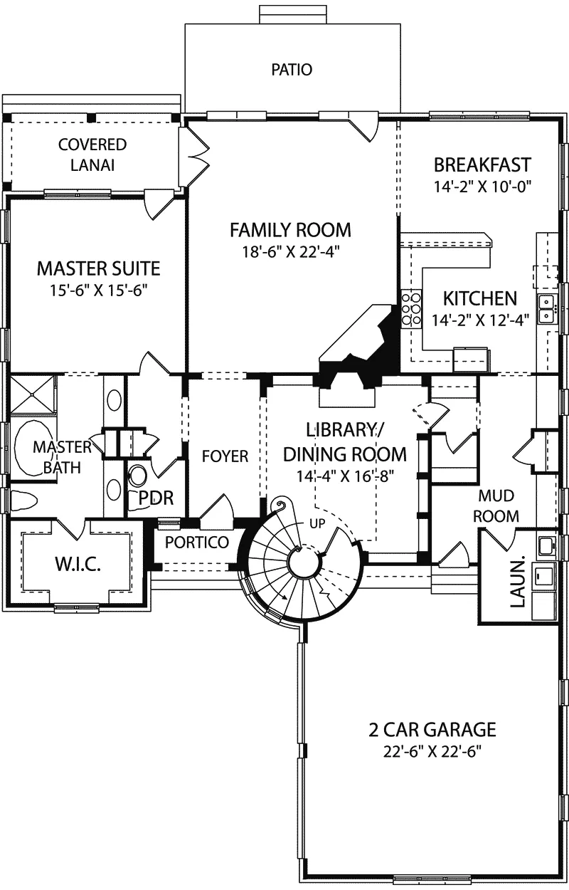 Early American House Plan First Floor - Moscato Luxury European Home 129D-0022 - Shop House Plans and More