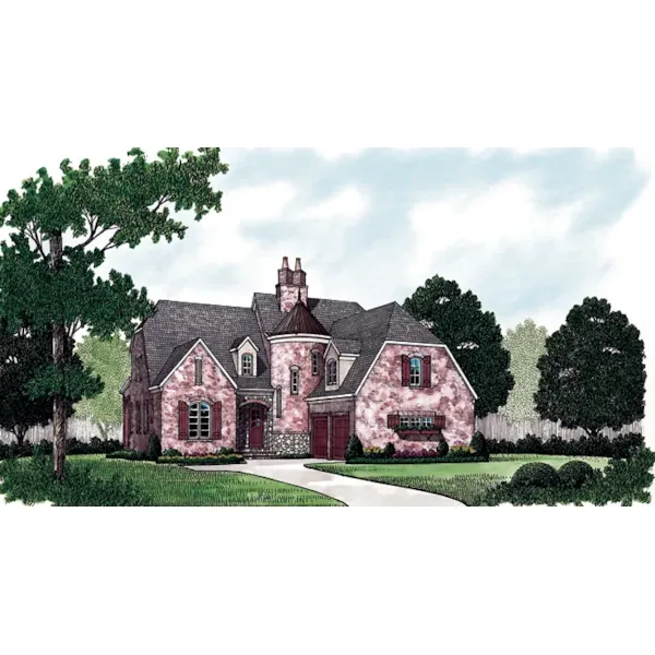 Early American House Plan Front of Home - Moscato Luxury European Home 129D-0022 - Shop House Plans and More