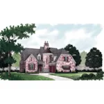 English Cottage House Plan Front of House 129D-0022