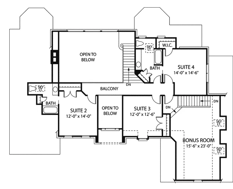 Traditional House Plan Second Floor - Dietrich Luxury Traditional Home 129D-0023 - Search House Plans and More