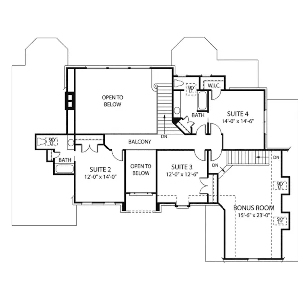 Traditional House Plan Second Floor - Dietrich Luxury Traditional Home 129D-0023 - Search House Plans and More