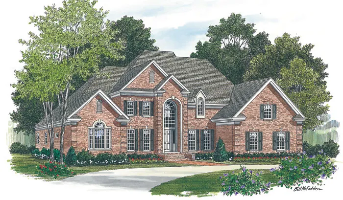 Southern House Plan Front Image - Dietrich Luxury Traditional Home 129D-0023 - Search House Plans and More