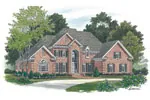 Traditional House Plan Front Image - Dietrich Luxury Traditional Home 129D-0023 - Search House Plans and More