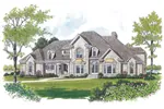 Traditional House Plan Front of House 129D-0034