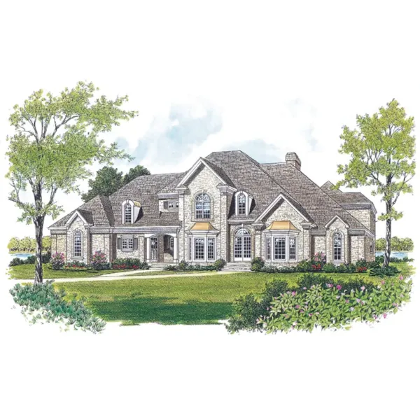 Southern House Plan Front of Home - Blairwood Luxury Home 129D-0034 - Search House Plans and More