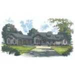 Ranch House Plan Front of Home - Orchard Heights Luxury Home 129D-0035 - Shop House Plans and More