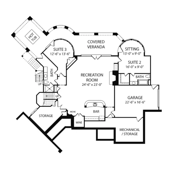 European House Plan Bonus Room - Weinstein Luxury Home 129S-0001 - Shop House Plans and More