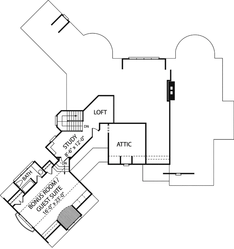 European House Plan Second Floor - Weinstein Luxury Home 129S-0001 - Shop House Plans and More