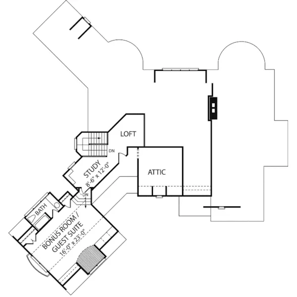 European House Plan Second Floor - Weinstein Luxury Home 129S-0001 - Shop House Plans and More