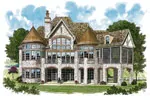 European House Plan Color Image of House - Weinstein Luxury Home 129S-0001 - Shop House Plans and More