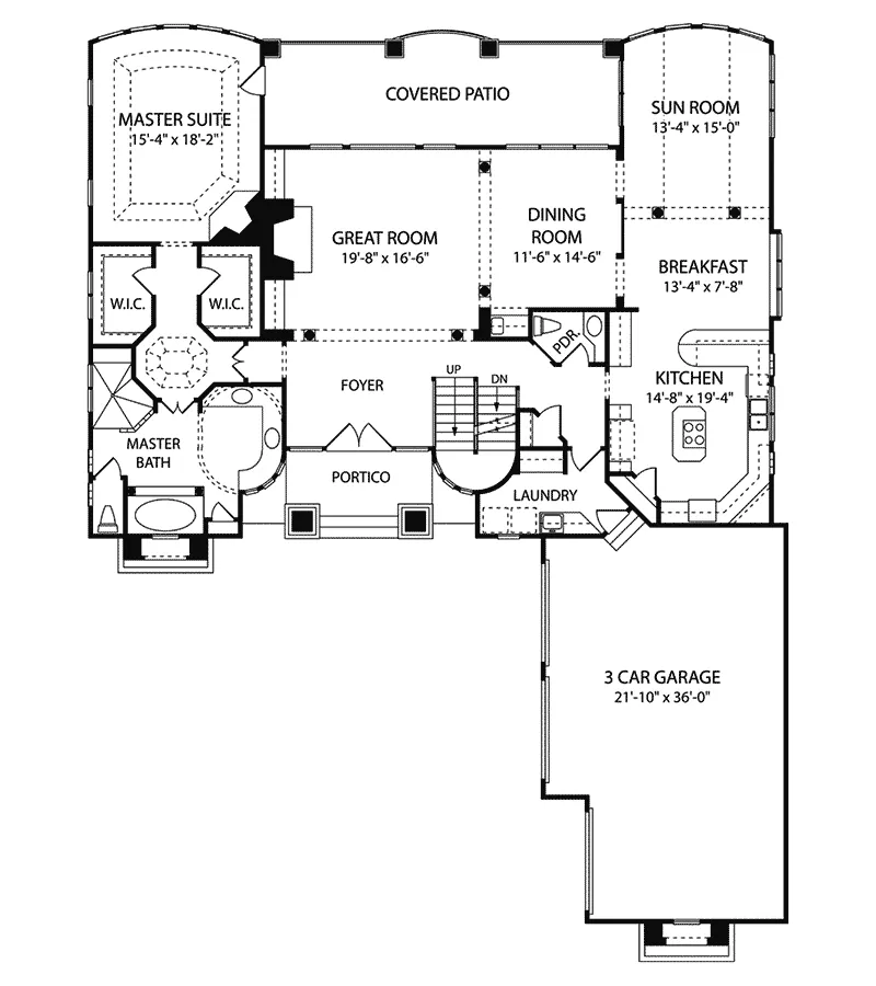 Luxury House Plan First Floor - Kimberly Manor Luxury Home 129S-0002 - Search House Plans and More