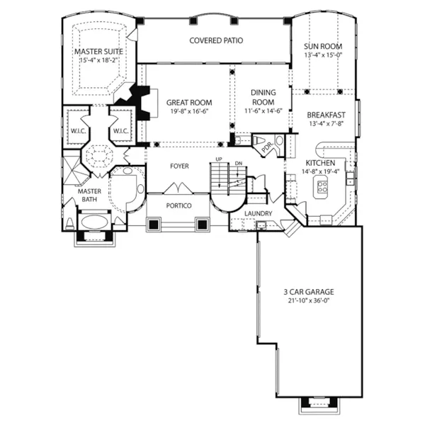 Luxury House Plan First Floor - Kimberly Manor Luxury Home 129S-0002 - Search House Plans and More