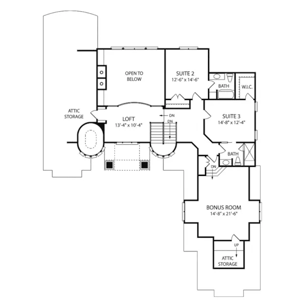 Luxury House Plan Second Floor - Kimberly Manor Luxury Home 129S-0002 - Search House Plans and More