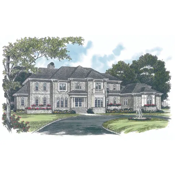 Traditional House Plan Front of Home - Fultonspring Luxury Home 129S-0004 - Search House Plans and More