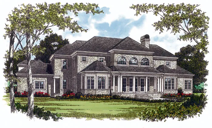 Traditional House Plan Color Image of House - Fultonspring Luxury Home 129S-0004 - Search House Plans and More
