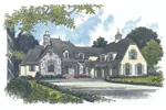 European House Plan Front of Home - La Revenna Country French Home 129S-0007 - Shop House Plans and More