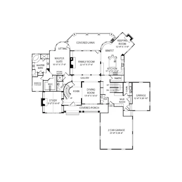 Luxury House Plan First Floor - Belle Plain Victorian Home 129S-0008 - Search House Plans and More