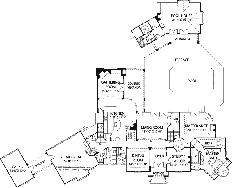 Luxury House Plan First Floor - Howards Ridge Luxury Home 129S-0011 - Search House Plans and More
