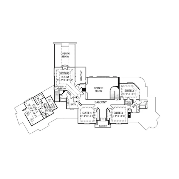 Mediterranean House Plan Second Floor - Howards Ridge Luxury Home 129S-0011 - Search House Plans and More