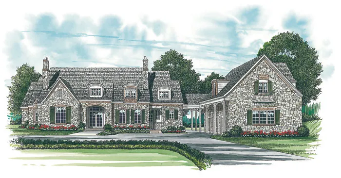 Luxury House Plan Front Image - Monarch Manor Luxury Home 129S-0012 - Shop House Plans and More