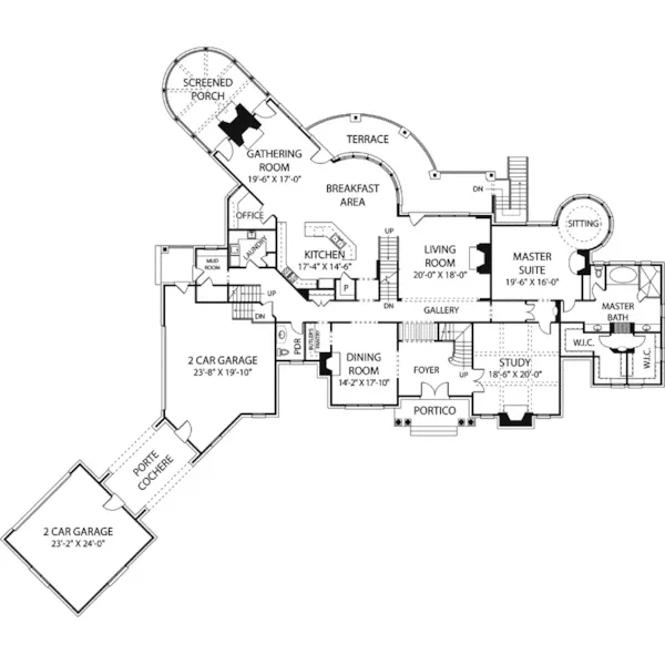 Luxury House Plan First Floor - Fernando Manor Luxury Home 129S-0014 - Search House Plans and More