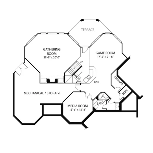 Arts & Crafts House Plan Bonus Room - Valentina Manor Luxury Home 129S-0015 - Shop House Plans and More