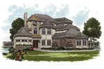 Arts & Crafts House Plan Front Image - Valentina Manor Luxury Home 129S-0015 - Shop House Plans and More