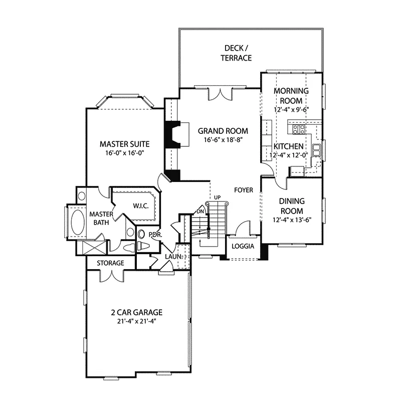 Cabin & Cottage House Plan First Floor - Holmes Place Luxury Home 129S-0016 - Search House Plans and More