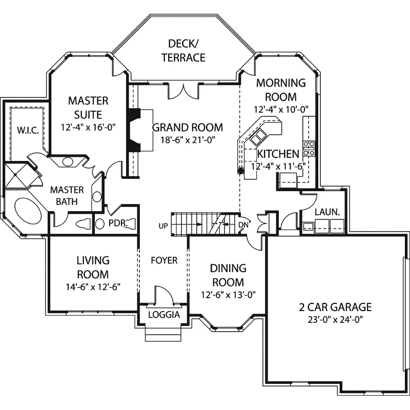 Southern House Plan First Floor - Caprese Luxury Home 129S-0017 - Search House Plans and More