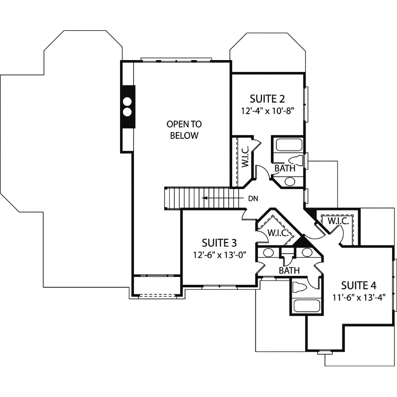 Southern House Plan Second Floor - Caprese Luxury Home 129S-0017 - Search House Plans and More