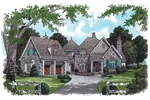 Arts & Crafts House Plan Front Image - Sunland Park Luxury Home 129S-0018 - Shop House Plans and More