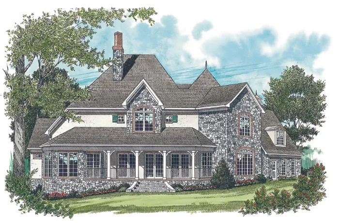 Arts & Crafts House Plan Color Image of House - Sunland Park Luxury Home 129S-0018 - Shop House Plans and More