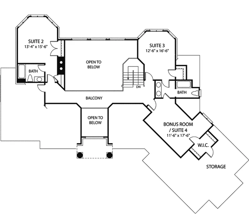 Luxury House Plan Second Floor - Westaire Luxury Home 129S-0019 - Shop House Plans and More