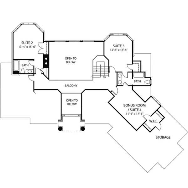 Luxury House Plan Second Floor - Westaire Luxury Home 129S-0019 - Shop House Plans and More