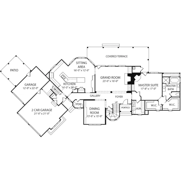 European House Plan First Floor - Glencove Luxury Home 129S-0020 - Search House Plans and More