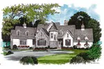 English Cottage House Plan Front Image - Glencove Luxury Home 129S-0020 - Search House Plans and More