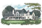 Early American House Plan Color Image of House - Glencove Luxury Home 129S-0020 - Search House Plans and More