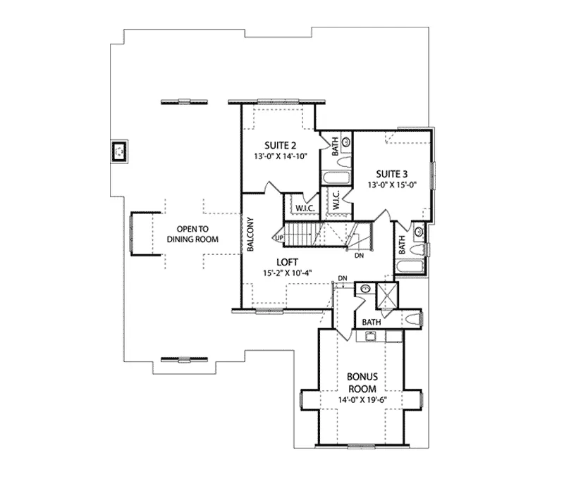 European House Plan Second Floor - Savory Luxury Home 129S-0021 - Shop House Plans and More