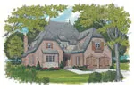 European House Plan Front Image - Savory Luxury Home 129S-0021 - Shop House Plans and More