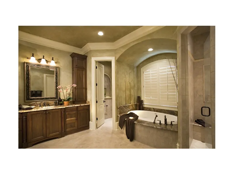 Luxury House Plan Master Bathroom Photo 01 - Savory Luxury Home 129S-0021 - Shop House Plans and More