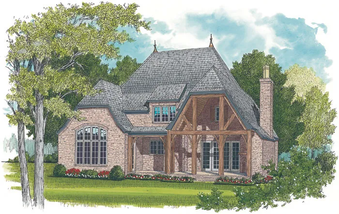European House Plan Color Image of House - Savory Luxury Home 129S-0021 - Shop House Plans and More