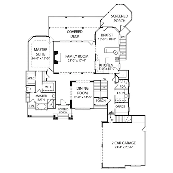 Cabin & Cottage House Plan First Floor - Adira Luxury Home 129S-0022 - Search House Plans and More