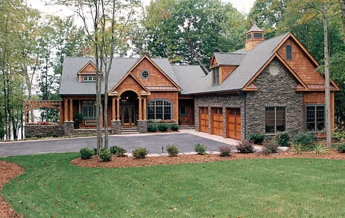 Luxury House Plan Front of Home - Glen Creek Luxury Home 129S-0023 - Search House Plans and More