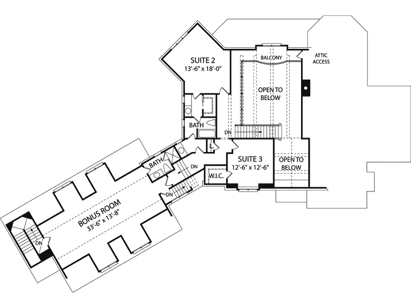 Arts & Crafts House Plan Second Floor - Grove Manor Luxury Home 129S-0024 - Search House Plans and More