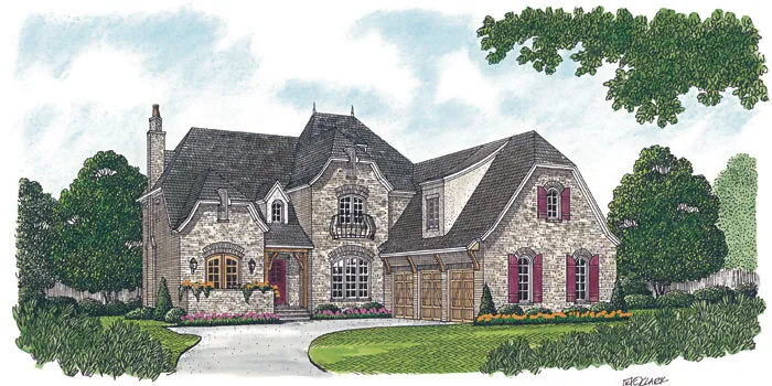 Luxury House Plan Front Image - Quail Manor Luxury Home 129S-0025 - Shop House Plans and More