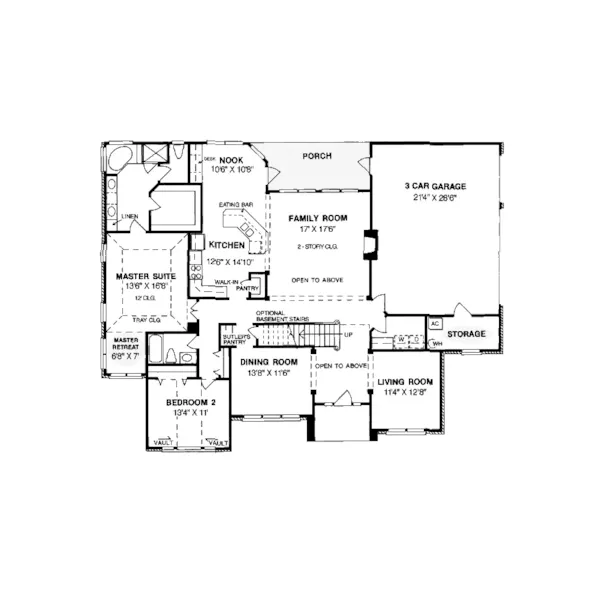 European House Plan First Floor - Cornblum Traditional Home 130D-0007 - Search House Plans and More