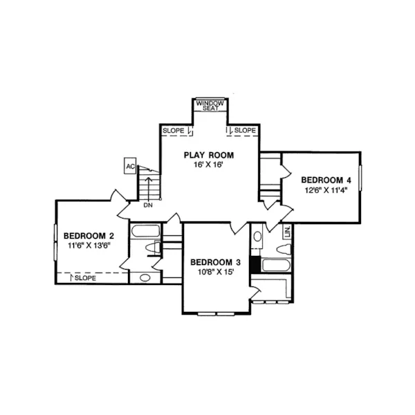 Traditional House Plan Second Floor - Orchard Lake Country Home 130D-0009 - Shop House Plans and More