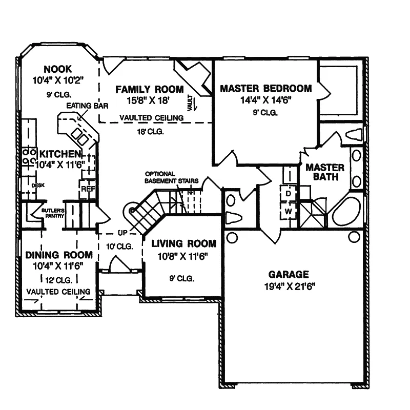 Modern House Plan First Floor - Maidstone Modern Home 130D-0014 - Shop House Plans and More