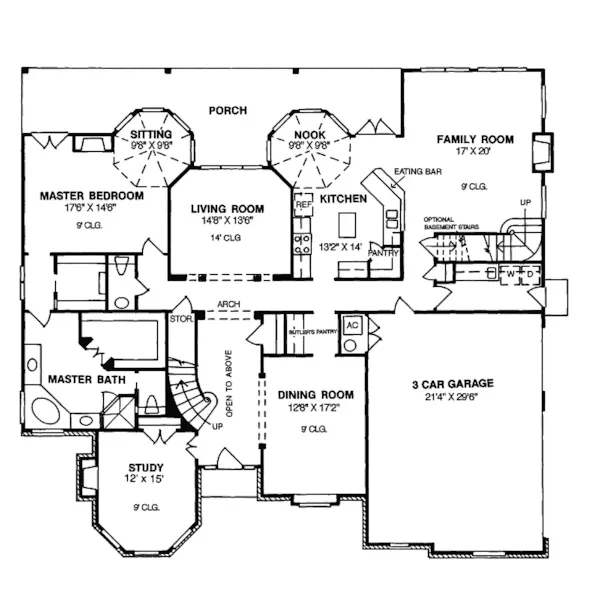 European House Plan First Floor - Voltaire Point Luxury Home 130D-0017 - Shop House Plans and More