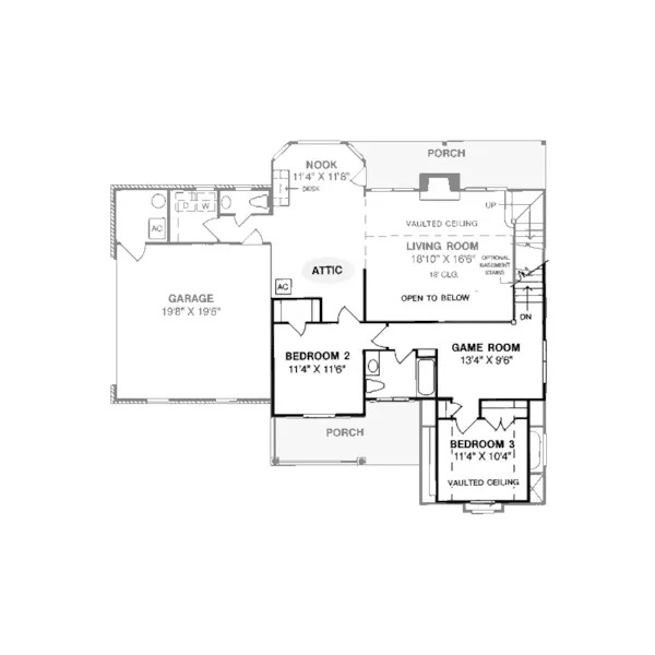 Country House Plan Second Floor - Prairieville Traditional Home 130D-0031 - Shop House Plans and More